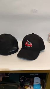 Topi Anak Motif Kendaraan Pemadam Kebakaran Bordir Busa Lebar