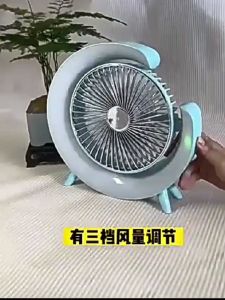 Kipas Angin Meja-Kipas Angin Portable Serbaguna-New Colorful Dekstop Fan-Lampu Warna Warni