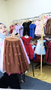 [4-10±Yrs] Tutu Skirt Budak Retro Kembang Kids Skirt Girl Soft Full Cotton Princess Gaun Tutu Budak Perempuan Lembut