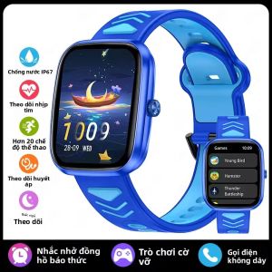 Đồng Hồ Thông Minh Dành Cho Trẻ Em Màn Hình Cảm Ứng HD Với Trò Chơi Âm Nhạc Theo Dõi Sức Khỏe Nhắc Nhở Tin Nhắn Cho Bé Trai Bé Gái Tương Thích Với iOS Android