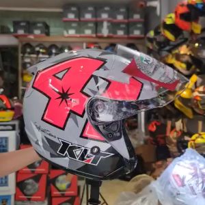 Nón bảo hiểm 3/4 KLT tem 41 hai màu chính hãng