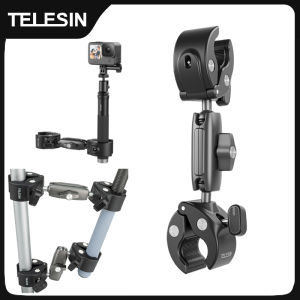 TELESIN รถจักรยานยนต์จักรยาน Monopod จักรยาน Handlebar Panoramic Mount ที่มองไม่เห็น Selfie Stick สําหรับ GoPro Hero DJI Insta360