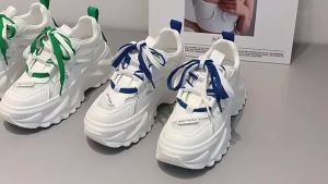 LEANNEL รองเท้าผ้าใบผญ รองเท้าตาข่าย 2024 สไตล์ใหม่มี 2 สีให้เลือก