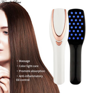 Hengfa Lina 3In 1 Electric Laser Hair Growth Comb Anti Hair Loss Treatment Red Blue Light Phototherapy  Scalp Massage Hair Brush