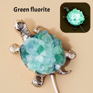 1PC Natural Crystal Turtle Night Light Creative USB Ambient Light Home Bedroom Decoration Gift Ornament