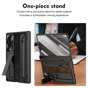 szhaiyu | For Samsung Galaxy Z Fold 8 Phone Case with Hinge Protector TriFold Glass Front Film Hidden Bracket S Pen Holder Cover