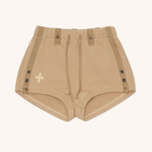 High Waist Adjustable Running Shorts Casual Cotton Camp Pants Womens Style Streetwear Regular Thickness Straight Leg