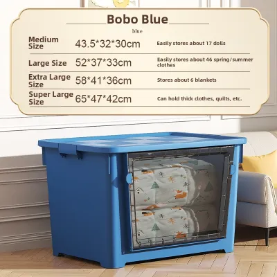 QIANQIN | Front Opening Large Transparent Plastic Storage Bin