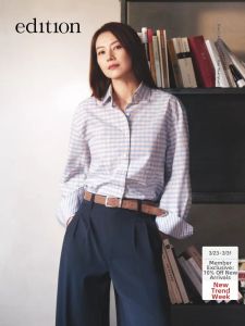 edition | Spring Blue Check Long Sleeve Shirt