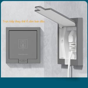 Khe Cắm Điện Ẩn 86 Hình Chữ Nhật 10A 5 Lỗ Khe Cắm Điện 3 Lỗ Ẩn Cho Tủ Lạnh Chất Liệu PC Sản Xuất Tại Trung Quốc