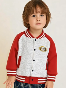 [Fast Shipping] Kids Baseball Coat Fashion Cozy Cotton Warm Kids Jacket for Boy Girl  4-13 Yrs