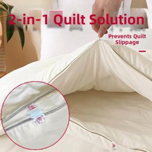 SONGE | Silk and Cotton Two-in-One Quilt with Snap Fasteners