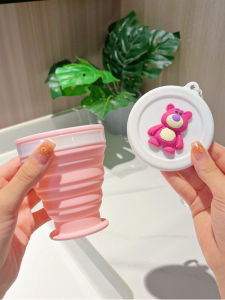 Portable Folding Travel Toothbrush Cup Silicone High Temperature Resistant Water Drinking Cup for Children Outdoor Camping