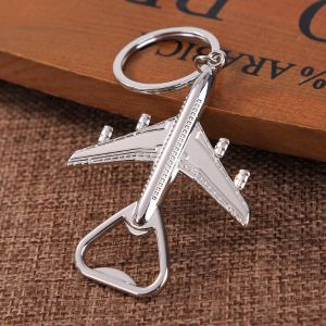 Creative Airplane Bottle Opener Keychain Vintage Zinc Alloy Airplane Beer Bottle Opener Summer Party Souvenir Gift