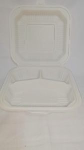 New Eco-Friendly Cornstarch Clamshell for Takeout - 3-Tier/Spaghetti Box Biodegradable