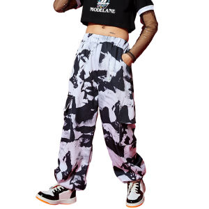 Rolanko Children's Hip-hop Pants & Loose Jogger Cargo Trousers: Casual Wear for Students & Jazz Dance Show Clothing