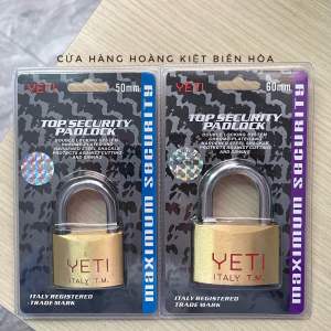 Ổ Khóa Bấm Thau YETI 50mm 60mm Chính Hãng