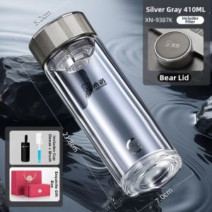 HEENOOR | Anti-Bacterial Double Layer Glass Cup