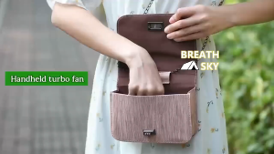 Portable High-Speed Handheld Fan with Adjustable 5-Speed Turbo Blade Design and Foldable Design