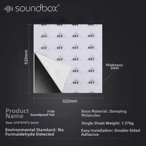 soundbox | High-Density Self-Adhesive Damping Soundproof Felt Indoor Wall and Ceiling Sheet
