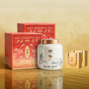 SHIFENG | First Pick Mingqian Premium Longjing Spring Green Tea White Porcelain Gift Box