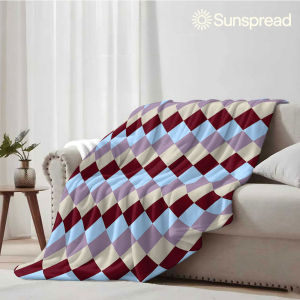 Beast Kingdom | argyle diamond Soft Warm Flannel Blanket Lightweight Cozy Christmas Halloween Home Decor Room