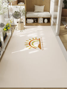 Thickened PVC Leather Floor Mat for Balcony Childrens Room Waterproof Sunproof Washable Customizable Anti Slip Modern Simple Style