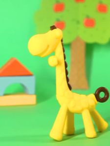 Payoe Mainan Teether Bayi Bahan Silikon Gigitan Bayi Bentuk Jerapah Bpa Free