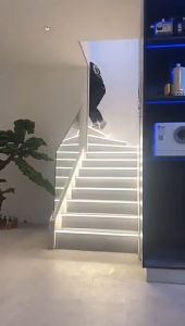Adjustable LED Step Light with Motion Sensor and Auto Control DC12V/DC24V White Indoor Stairway Lighting