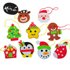 Christmas Handmade DIY Santa Claus Socks Backpack Kids Creative Paste Making Toys Kindergarten Materials