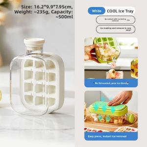 MONLEYTA | Food Grade Silicone Ice Tray Press Water Into Ice Cube Mold For Home Use Water Bottle Ice Making Tool Kitchen Essential