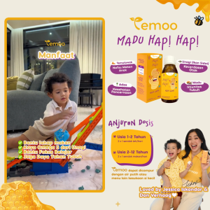 Temoo Hap Hap Madu Jamu 85 gr - Vitamin Penggemuk Badan Anak & Vitamin Otak Anak Cerdas Daya Ingat - Suplemen Makanan T11