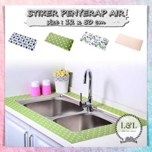 Stiker Anti Air Stiker Kain Penyerap Air Tempelan Dapur Stiker Wastafel Kloset Closet Basin Kitchen Sink Dekorasi Dinding Termbok Hiasan Rumah Tangga