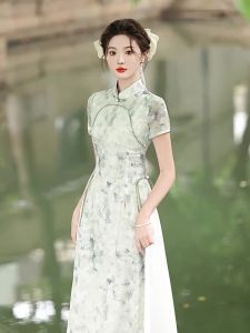 R Improved Cheongsam 2024 New Chinese Style Ao Dai Dress National Style Summer Young Style Girls Casual