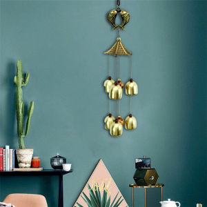 [HOT] สวนกลางแจ้งBronzeโมบายกระดิ่งลมระฆังนําโชคลูกปัดประดับครอบครัวจี้หัตถกรรม