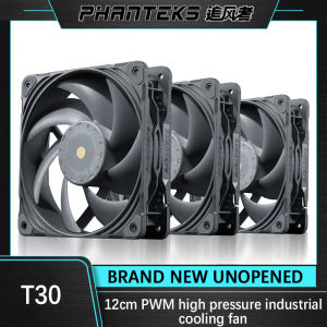 PHANTEKS T30 Industrial Grade High Pressure 12CM PWM Water Air Cooling FanDual Vapo Bearing120X120X30MM Powerful Cooler Master