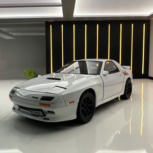 Mainan Anak Miniatur Diecast Mobil alloy Collection Mazda RX7 RX-7 Skala 1:24 Suara Lampu Pullback (R101) Car Toys