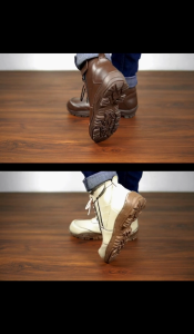 Sepatu Safety Pria Ujung Besi Anti Slip Syntetic PU Leather Premium - Sepatu Boots Pria Kerja Outdoor Proyek Hiking Adventure