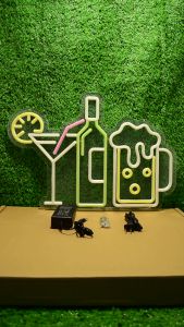 ป้ายไฟLED ป้ายไฟนีออน ป้ายไฟอะคริลิค ป้ายไฟหน้าร้าน " ป้ายไฟ BAR" แบบเสียบปลั๊กไฟ ป้ายไฟตกเเต่งร้าน