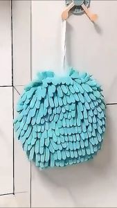 Blumey ผ้าเช็ดมือ ผ้าไมโครไฟเบอร์ แบบตัวหนอน นุ่มดูดซับน้ำได้ดี ผ้าเช็ดมือทรงกลม towels