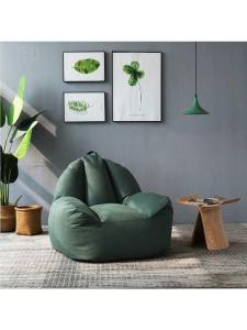 Leather Lazy Sofa Bed for Balcony Living Room Double Size Tatami Single Bedroom Small Apartment Style Modern Simplicity