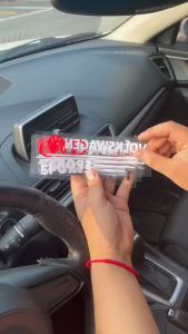 Bộ 2 Miếng Dán Logo Trang Trí Gương Chiếu Hậu Xe Hơi Phong Cách Thể Thao