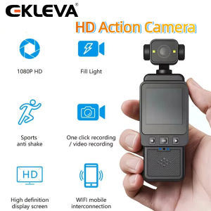 EKLEVA Hd Action Camera 180 Rotatable Vlog Wifi Mini Sports Anti Shake Built-in Fill Light One Click Recording Pocket Camera