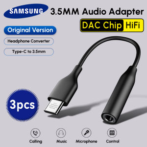 Original Samsung Type C To 3.5mm Jack AUX Adapter for Samsung S25 S24 S23 3.5mm Headphone Audio Adapter Cable for Galaxy A36 A56