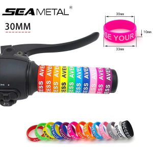 Seamital tay nắm mô tô chống trượt o-nhẫn tự làm đầy màu sắc tay cầm Silicone bọc tay cầm Xe đạp điện xử lý trang trí ban nhạc 30mm