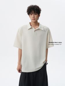 NANSSE | Classic Vintage Polo Shirt Sea Gull Collar Fashion Loose Fit