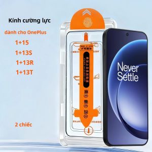 2PC Kính Cường Lực Bảo Vệ Màn Hình Cho OnePlus 15 13R 13T 13S 1+15 Phim HD Không Bụi Với Công Cụ Cài Đặt Tự Động Chống Trầy Xước Chống Dấu Vân Tay
