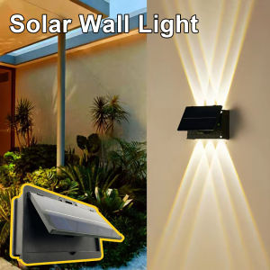Solar Wall Lamp  IP65 Waterproof Outdoor LED Solar Light Spotlight Warm Light for Backyard Garage Garden Fench Decor Lighting