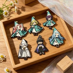 Bandai | HOT 6pcs Witch Hat Enamel Pin Set for Magic Boys & Girls Qifrey Coco Agott Tetia Olruggio Anime Brooch Collection Cosplay Badges