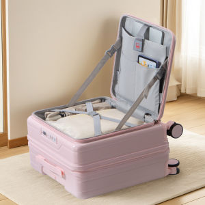 Portable Travel Suitcase 20 Inch Check-In Luggage Child Size 18 Inch Front Open Cover Carry-On Suitcase for Travel